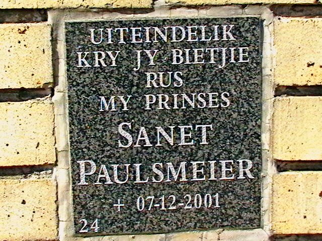 PAULSMEIER Sanet -2001