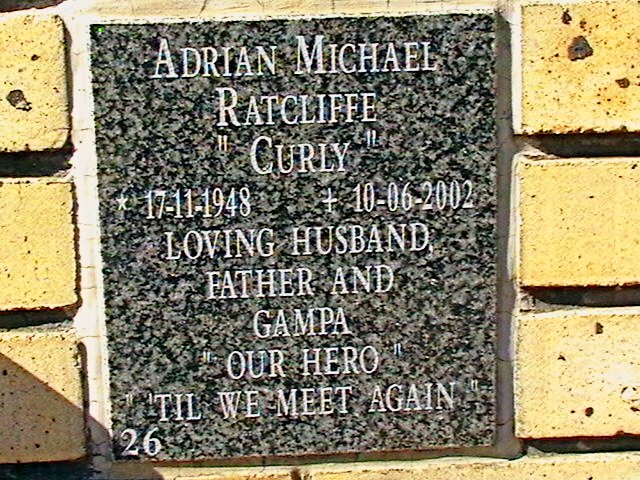 RATCLIFFE Adrian Michael 1948-2002