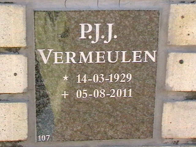 VERMEULEN P.J.J. 1929-2011