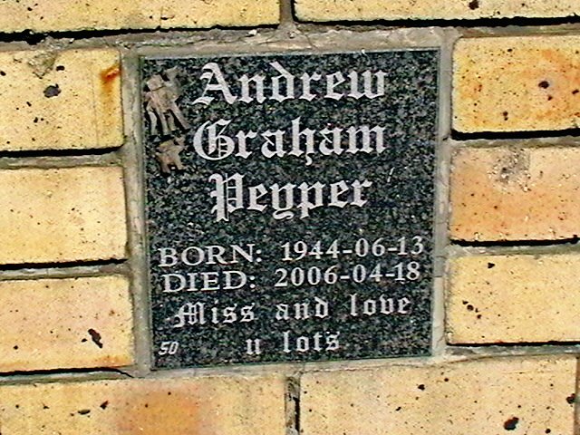 PEYPER Andrew Graham 1944-2006