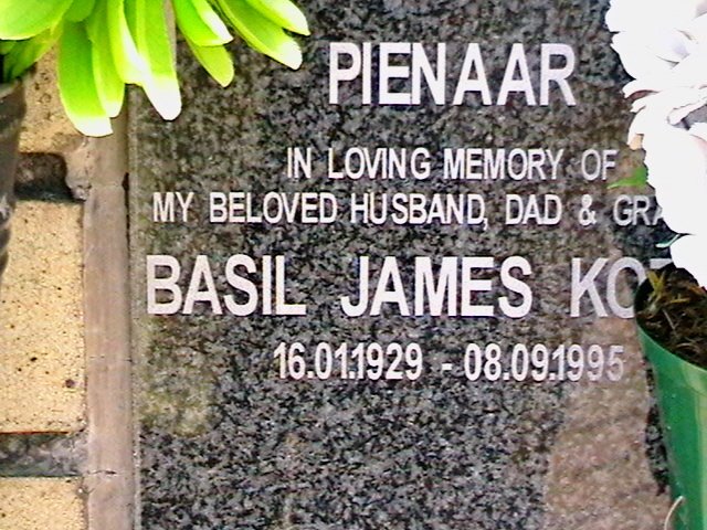 PIENAAR Basil James ? 1929-1995