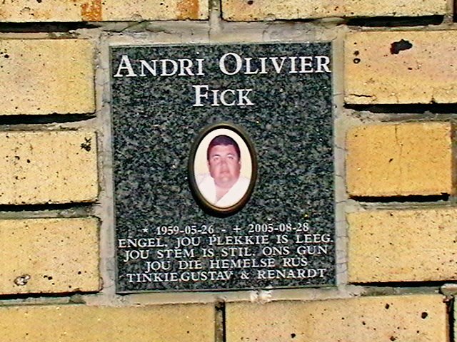 FICK Andri Olivier 1959-2005
