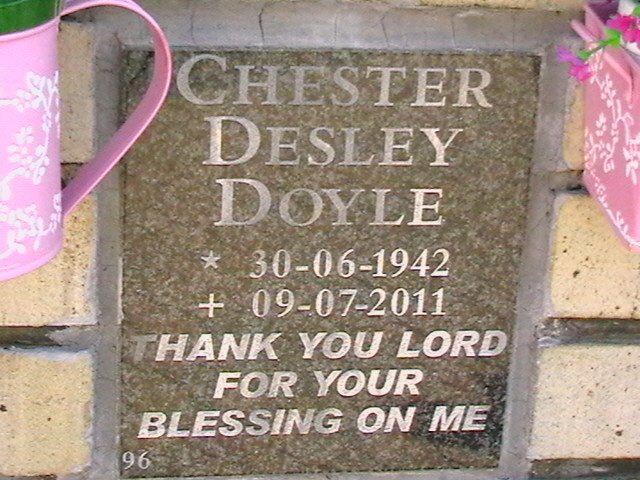 DOYLE Chester Desley 1942-2011