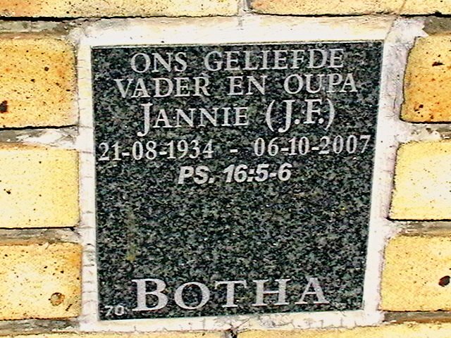 BOTHA J.F. 1934-2007