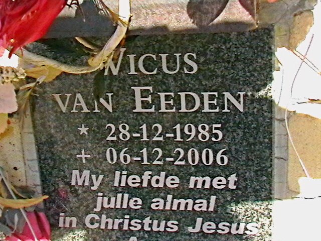 EEDEN Wicus, van 1985-2006