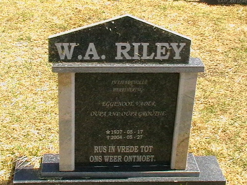 RILEY W.A. 1937-2004