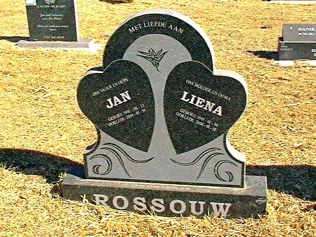 ROSSOUW Jan 1945-2009 &amp; Liena 1945-2008