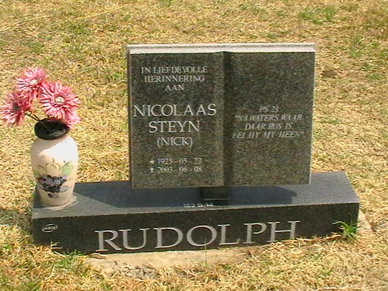 RUDOLPH Nicolaas Steyn 1923-2003