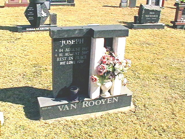 ROOYEN Joseph, van 1947-2007