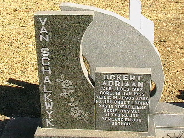 SCHALKWYK Ockert Adriaan, van 1957-1995