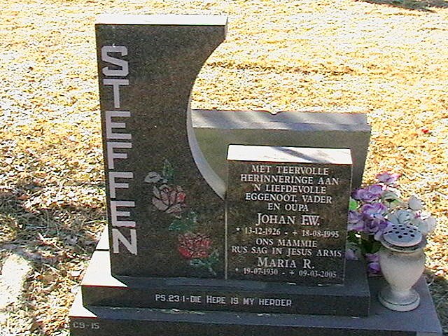 STEFFEN Johan F.W. 1926-1995 &amp; Maria R. 1930-2005