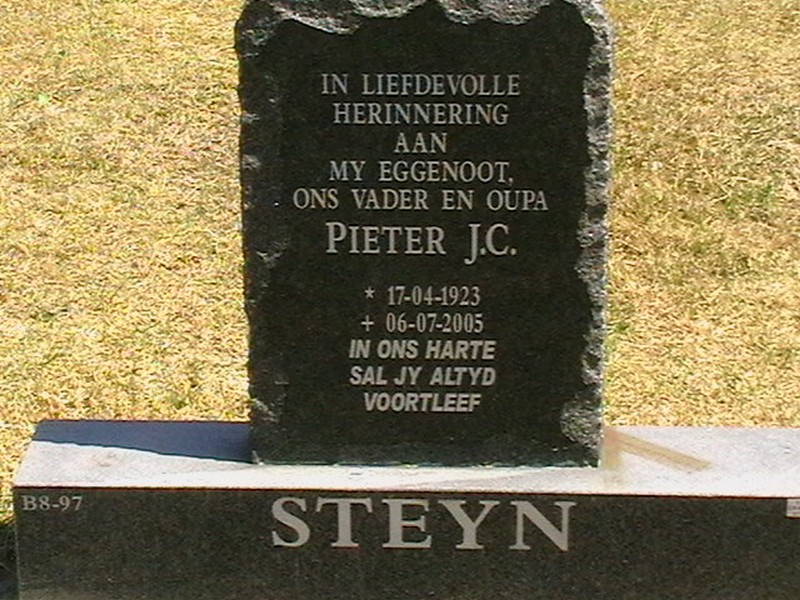 STEYN Pieter J.C. 1923-2005