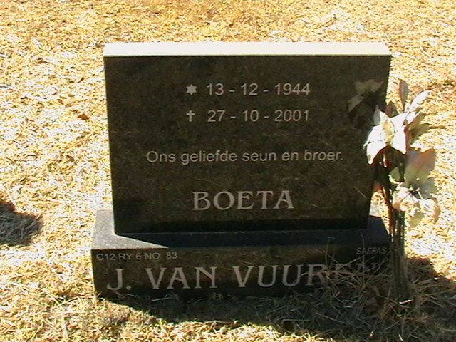 VUUREN Boeta, J van 1944-2001
