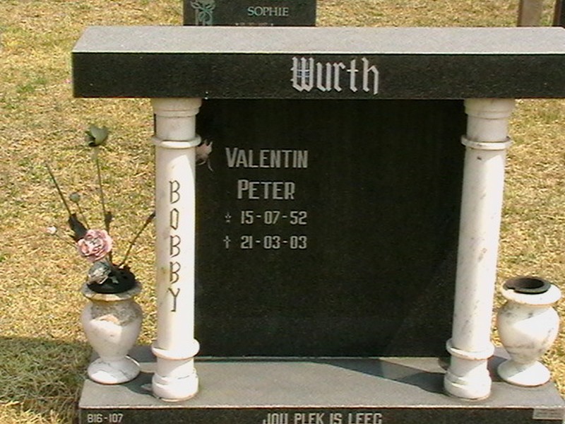 WURTH Valentin Peter 1952-2003