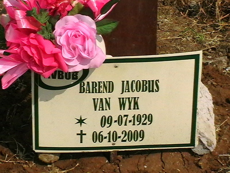 WYK Barend Jacobus, van 1929-2009