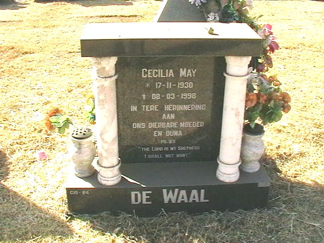 WAAL Cecilia May, de 1930-1998
