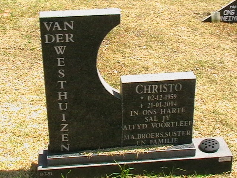 WESTHUIZEN Christo, van der 1959-2004
