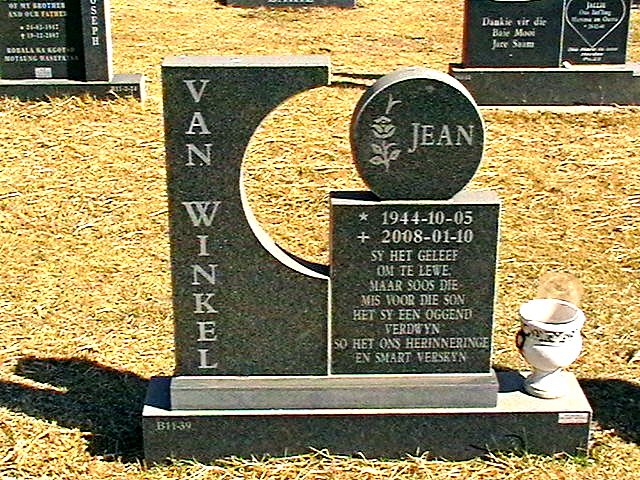 WINKEL Jean, van 1944-2008
