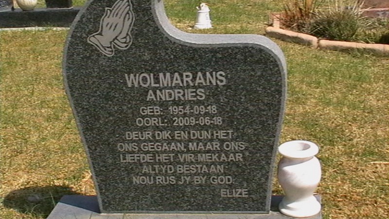 WOLMARANS Andries 1954-2009
