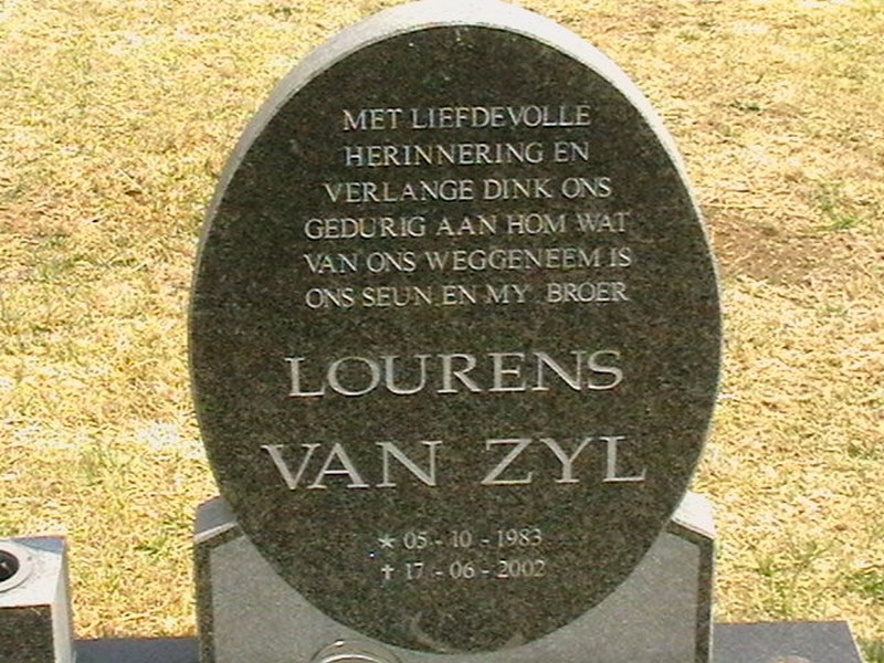 ZYL Lourens, van 1983-2002