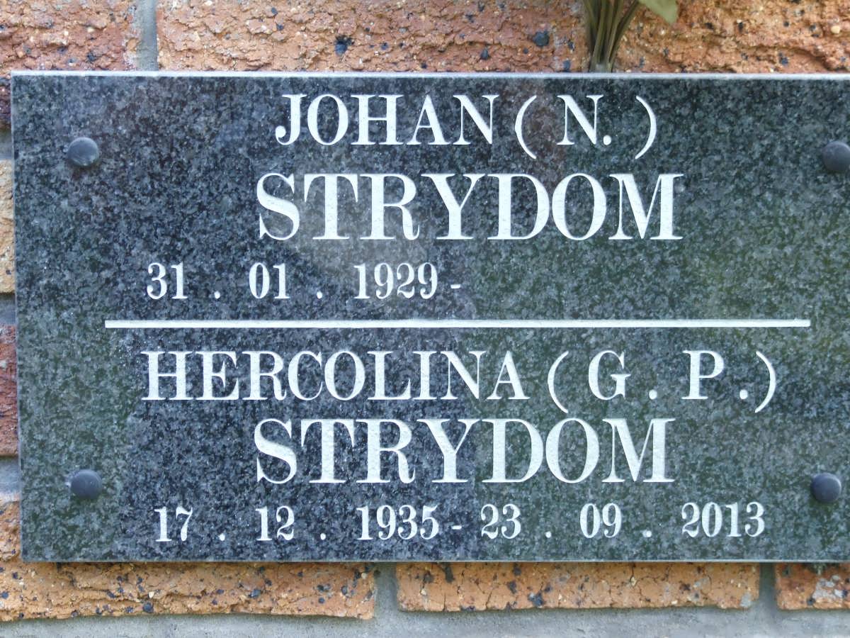 STRYDOM N. 1929- &amp; G.P. 1935-2013