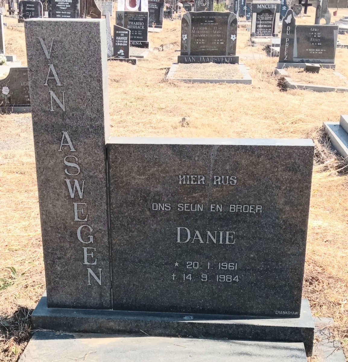 ASWEGEN Danie, van 1961-1984