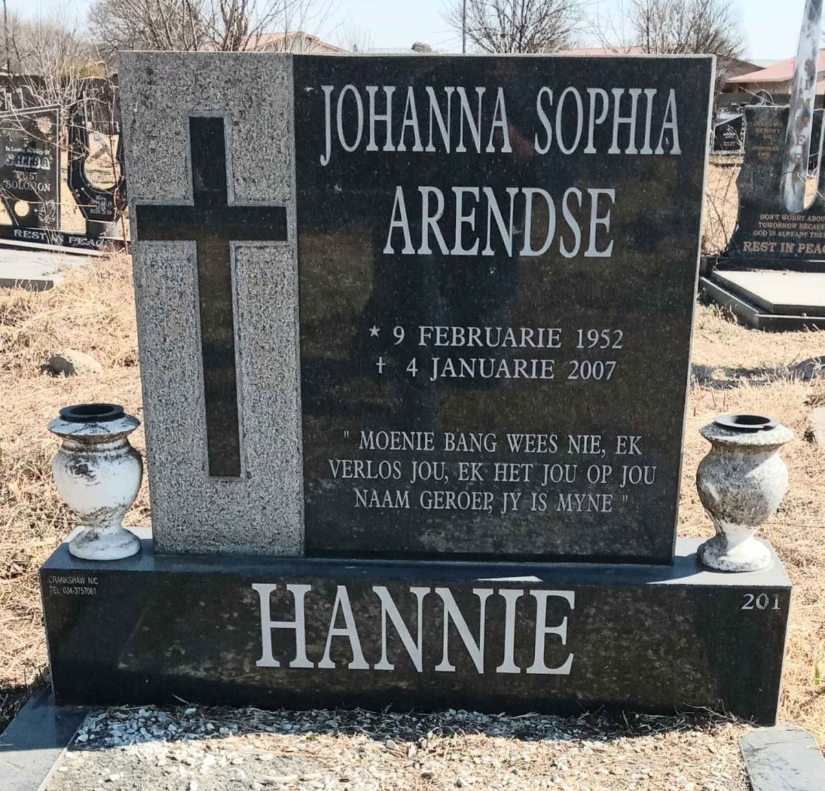 ARENDSE Johanna Sophia 1952-2007
