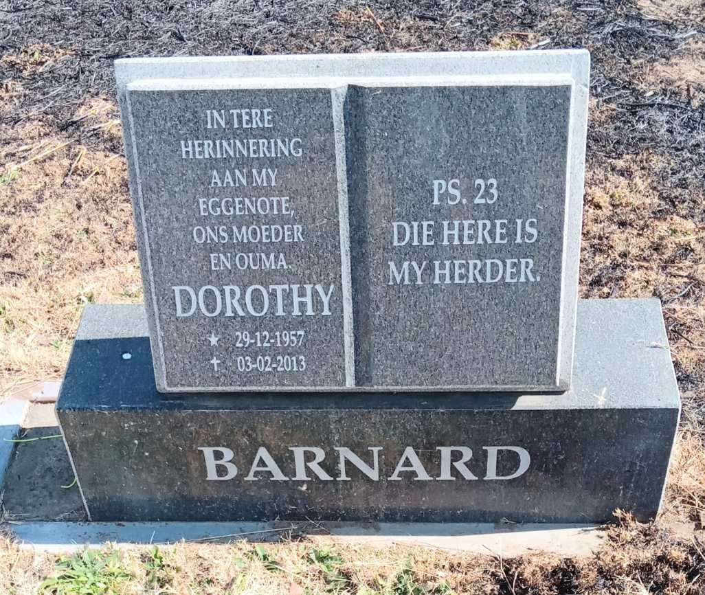 BARNARD Dorothy 1957-2013