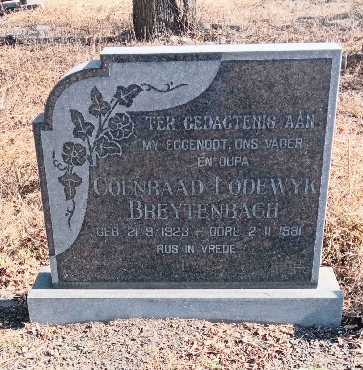 BREYTENBACH Coenraad Lodewyk 1923-1981