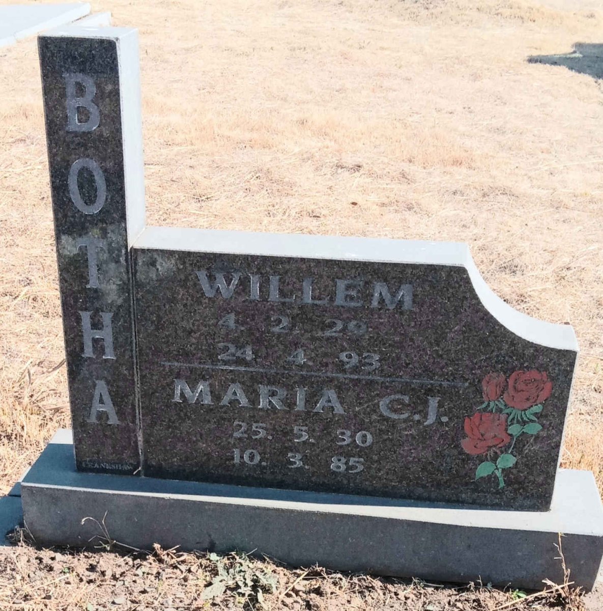 BOTHA Willem 1929-1993 & Maria C.J. 1930-1985