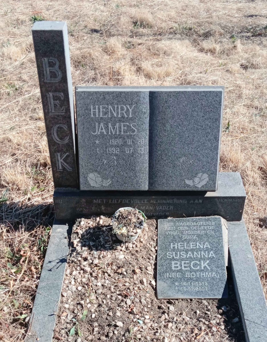 BECK Henry James 1920-1992 & Helena Susanna BOTHMA 1913-2007