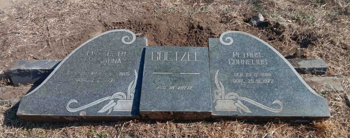 COETZEE Petrus Cornelius 1898-1972 & Elizabeth Susanna 1905-1972