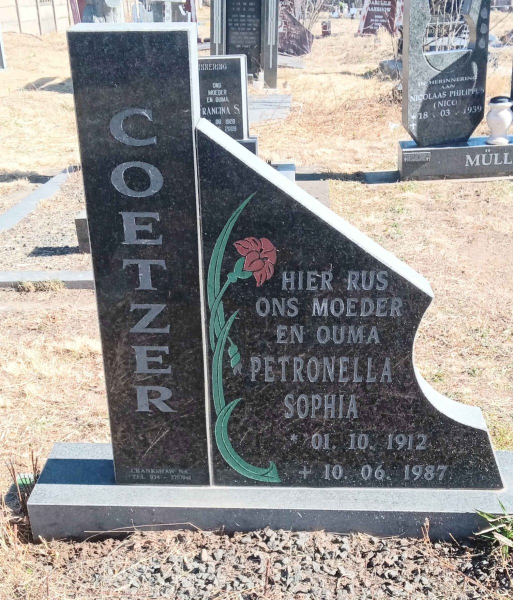 COETZER Petronella Sophia 1912-1987