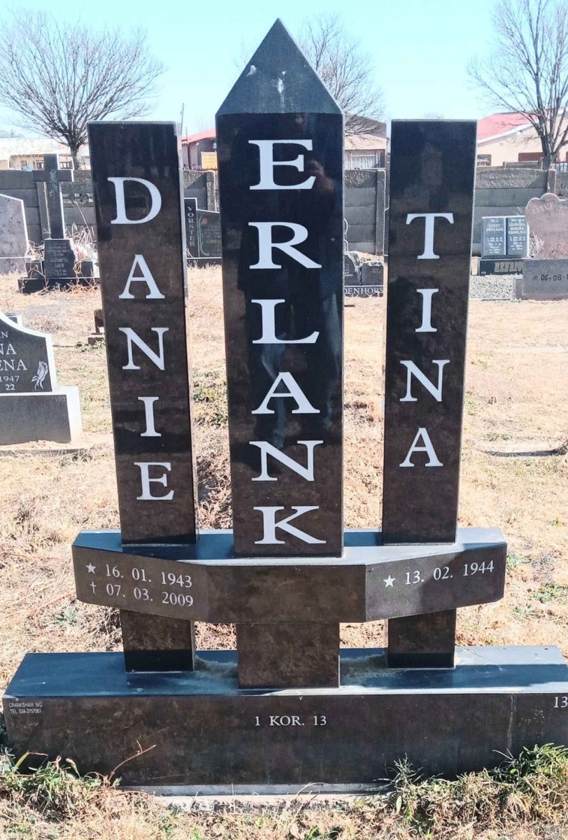 ERLANK Danie 1943-2009 & Tina 1944-