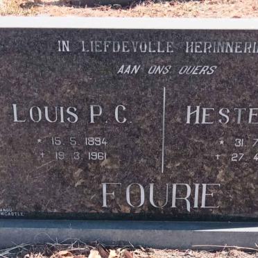 FOURIE Louis P.C. 1894-1961 & Hester M.M. 1896-1968