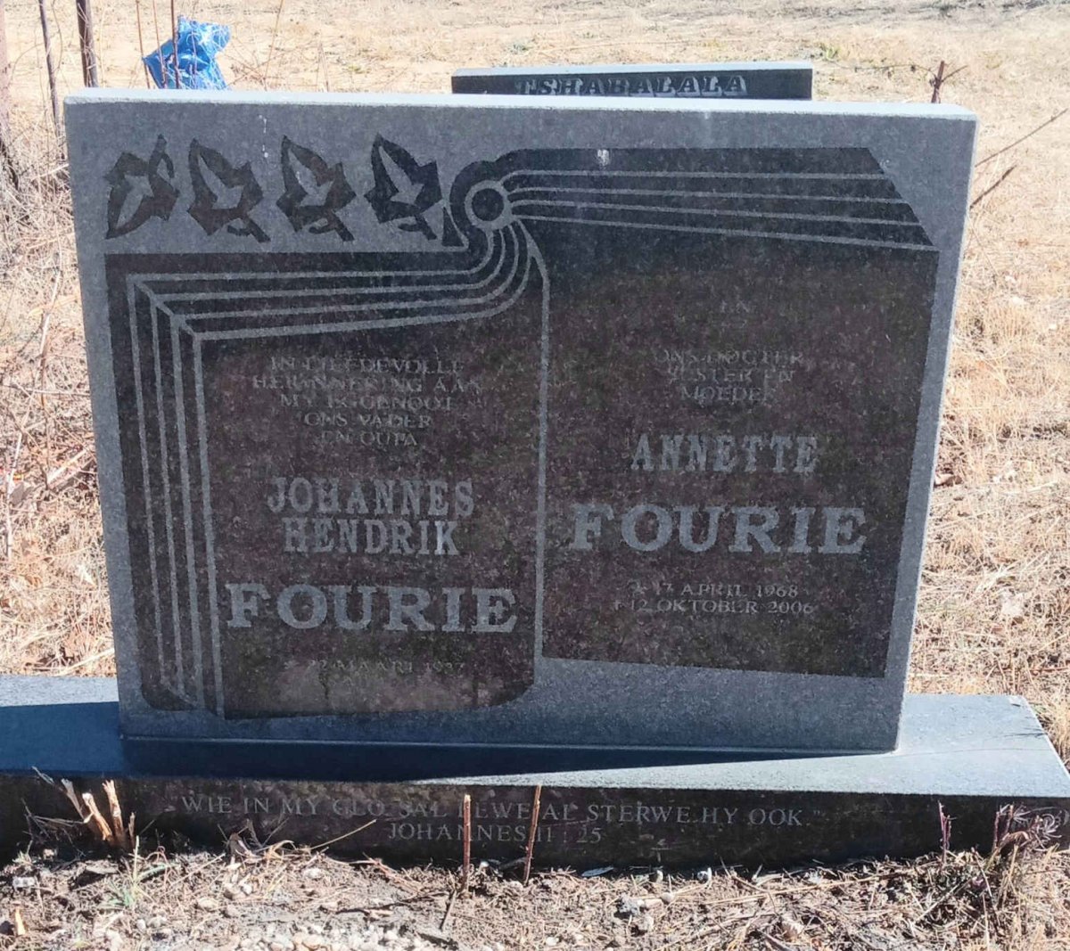 FOURIE Johannes Hendrik ? & Annette FOURIE 1968-2006