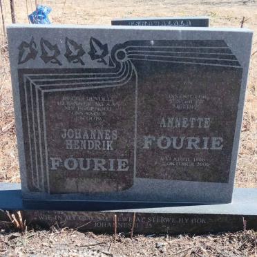 FOURIE Johannes Hendrik ? & Annette FOURIE 1968-2006