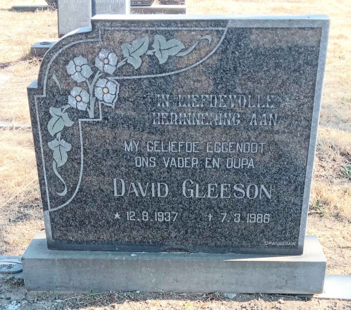 GLEESON David 1937-1986