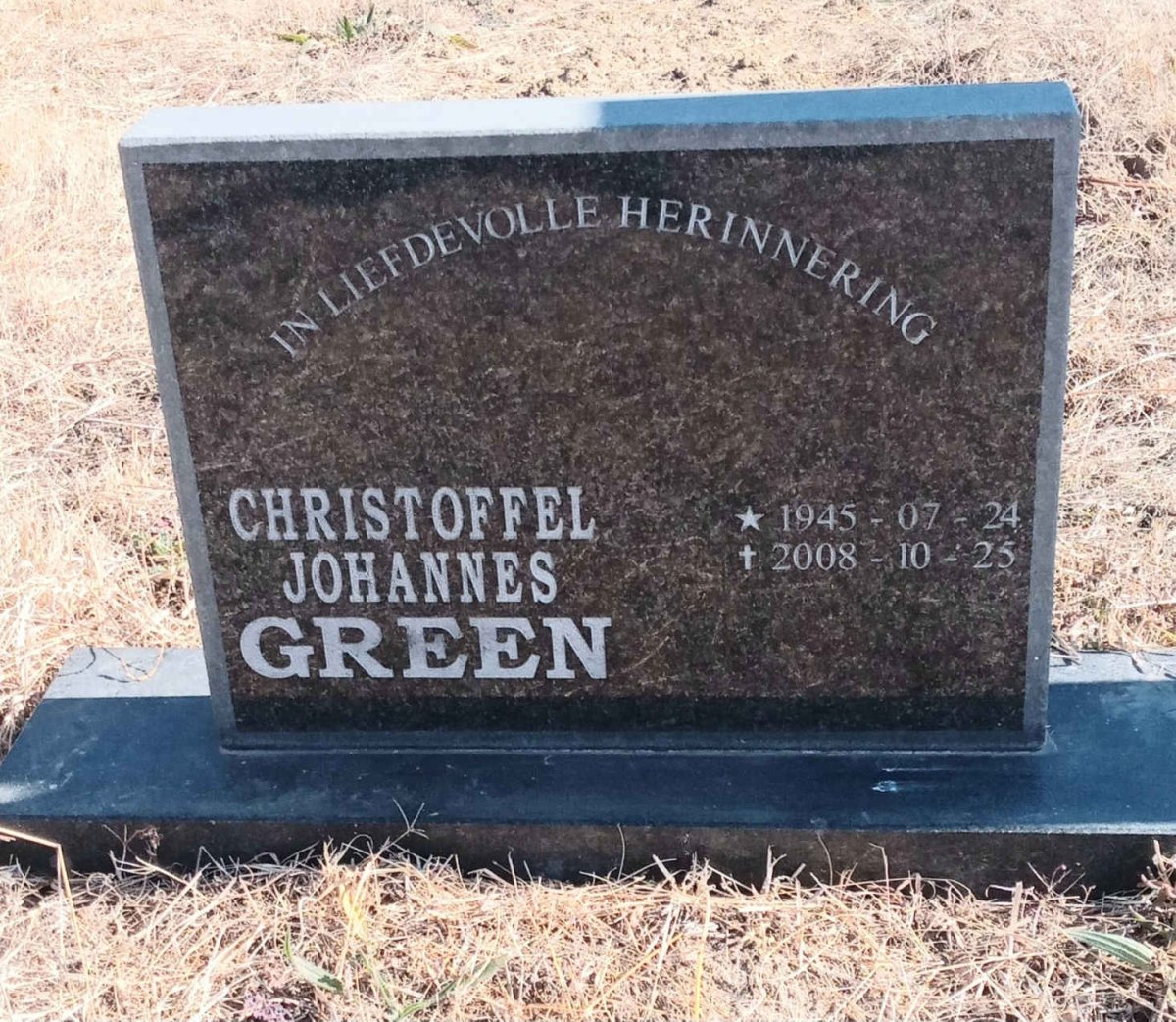 GREEN Christoffel Johannes 1945-2008