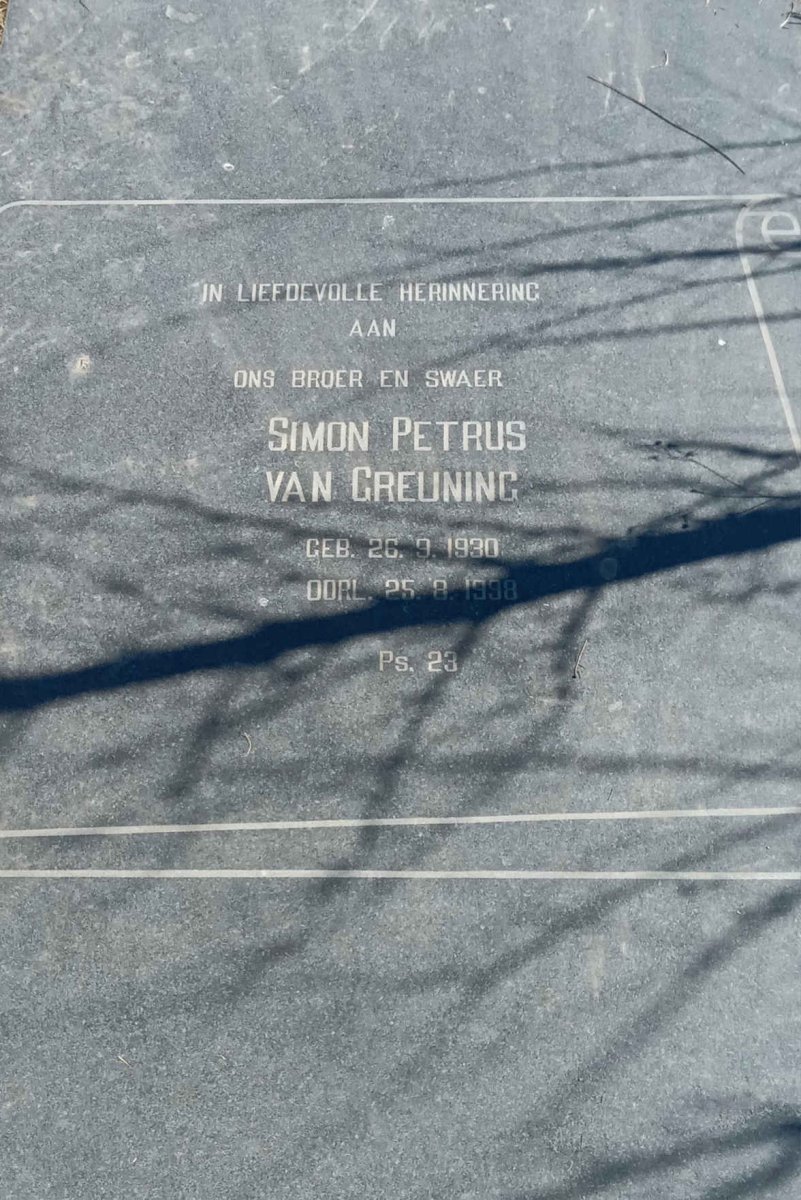 GREUNING Simon Petrus, van 1930-1998