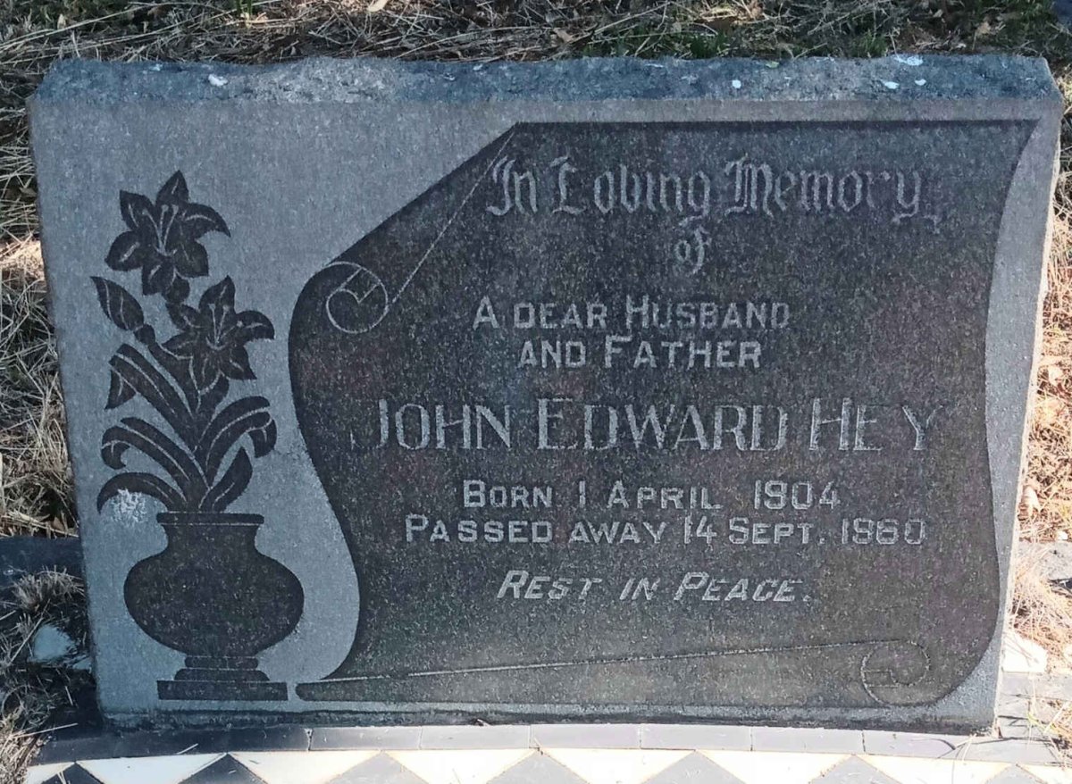 HEY John Edward 1904-1960