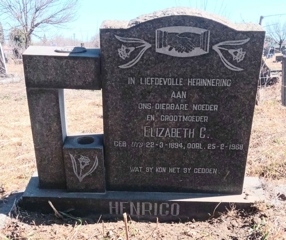 HENRICO Elizabeth C. nee UYS 1894-1968