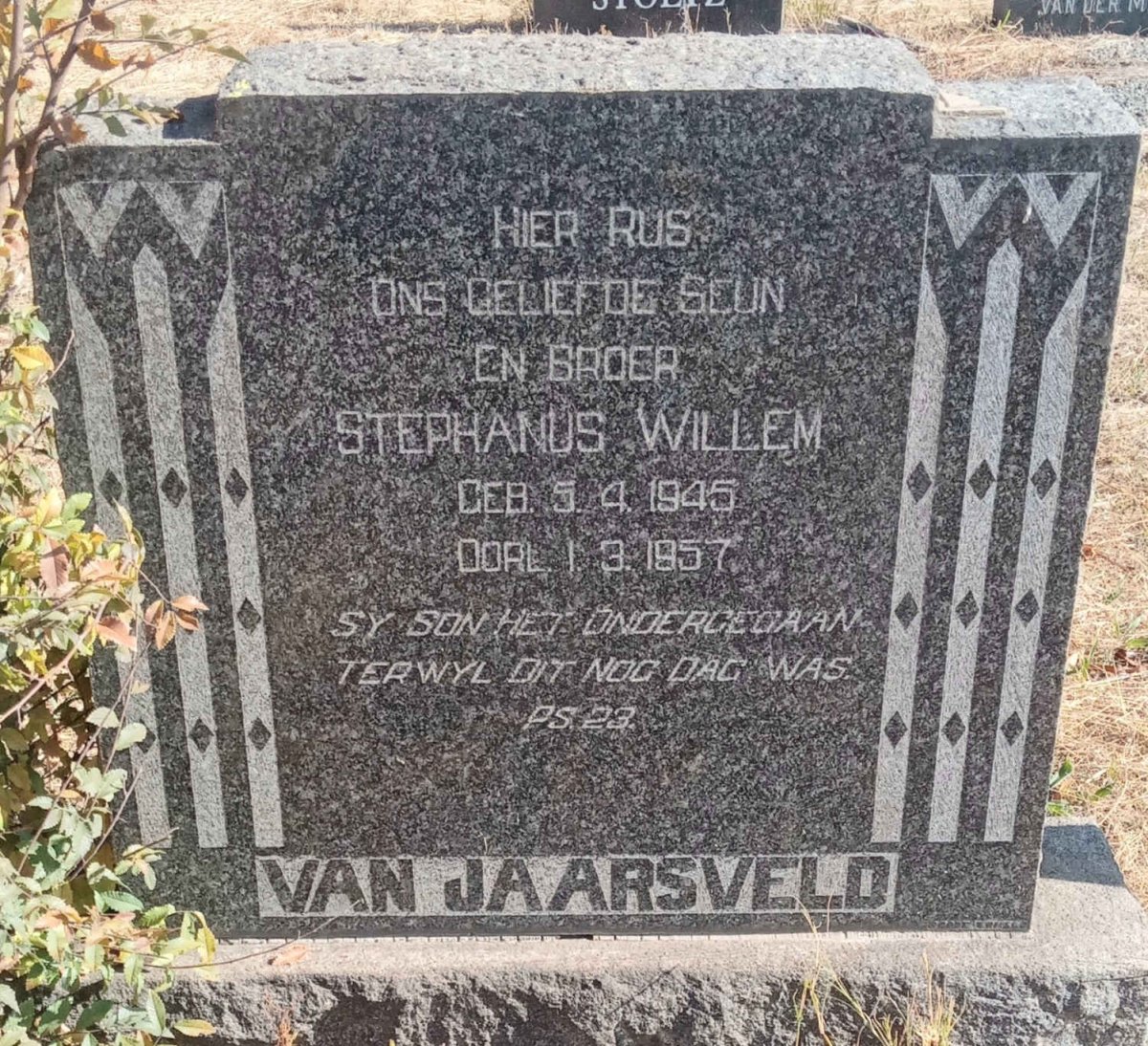 JAARSVELD Stephanus Willem, van 1945-1957