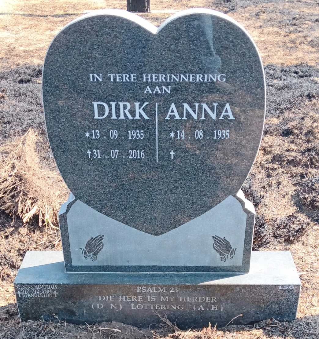 LOTTERING D.N. 1935-2016 & A.H. 1935- 