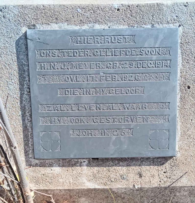 MEYER H.N.J. 1914-1926