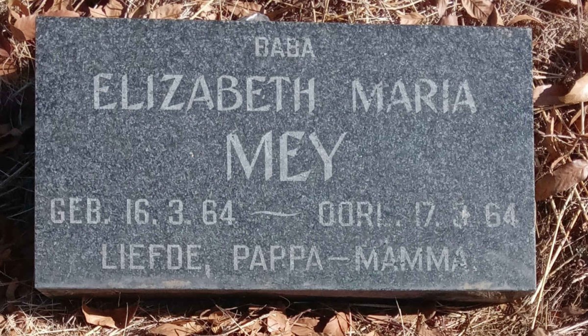MEY Elizabeth Maria 1964-1964