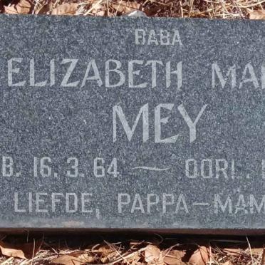 MEY Elizabeth Maria 1964-1964