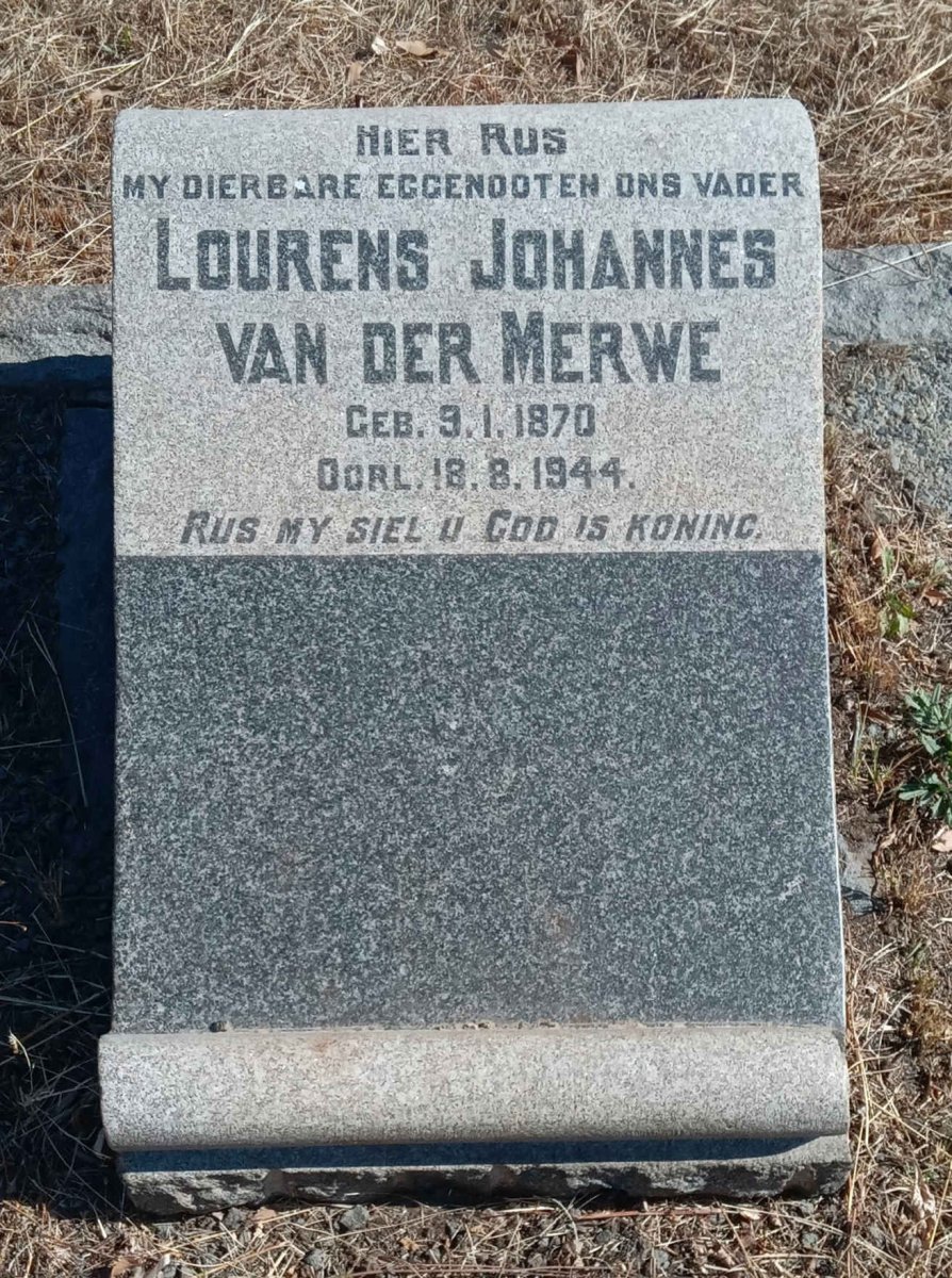 MERWE Lourens Johannes, van der 1870-1944