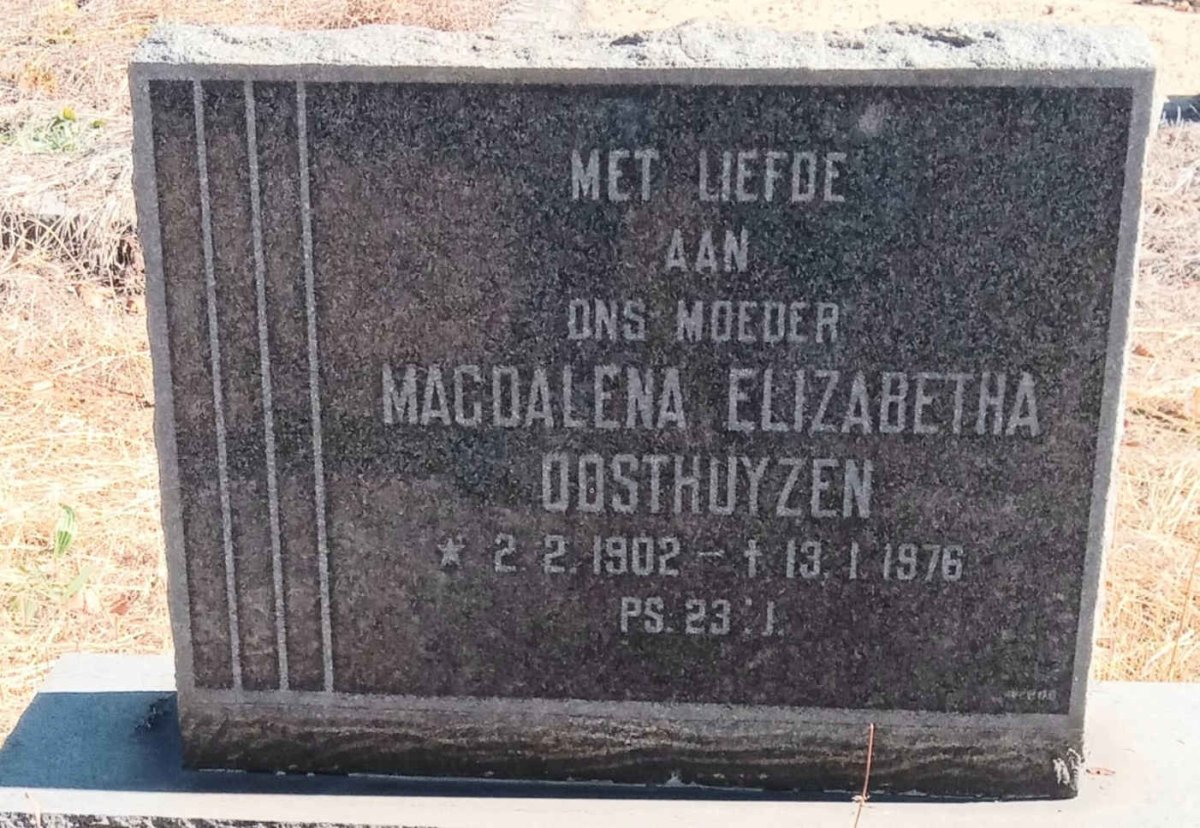 OOSTHUYZEN Magdalena Elizabetha 1902-1976