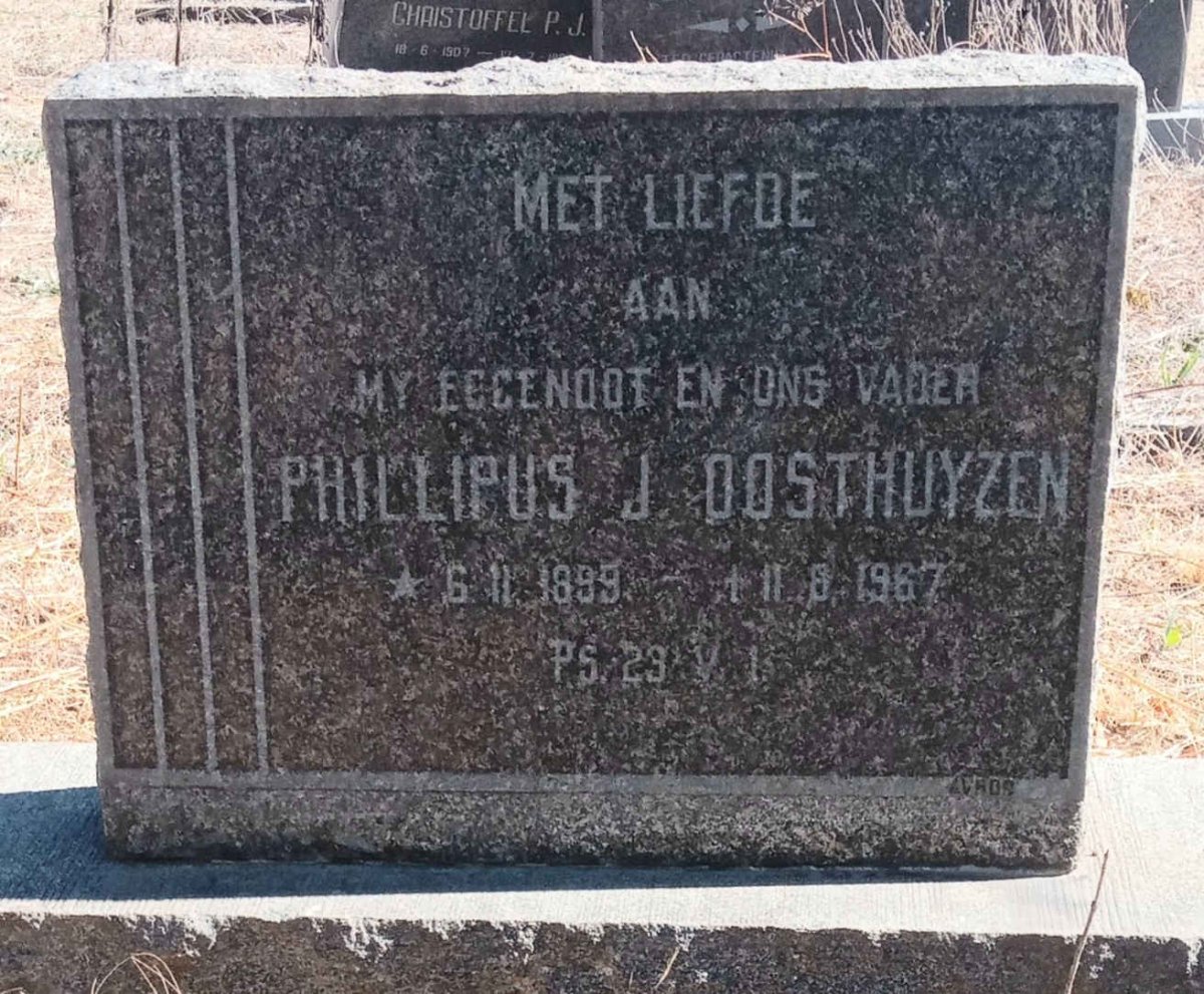 OOSTHUYZEN Phillipus J. 1899-1967